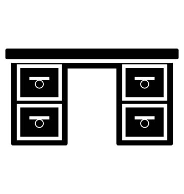 Vintage tarzı ahşap büfe veya çekmeceli simge vektör 