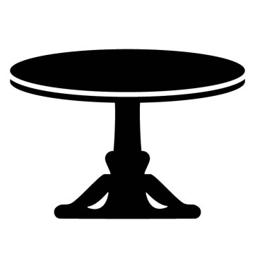 beyaz bir arka plan üzerinde ahşap ayaklı yuvarlak sehpa