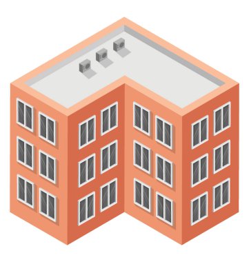 Kırmızı tuğla okul binası