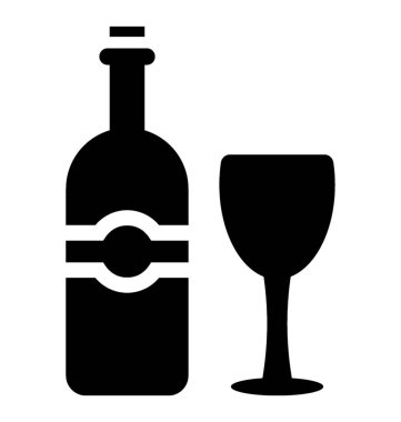 Cam bir içki şişesi