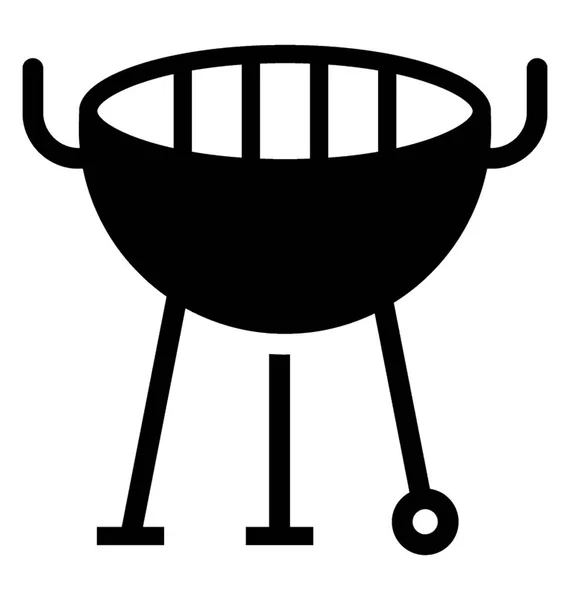 Outdoor Cooking Concept Barbeque Pot — Stock Vector