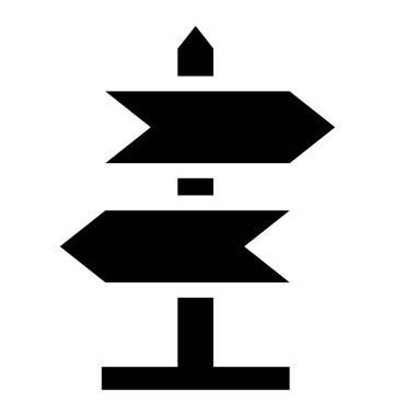 Yönlü kutup, tabelasını simgesi