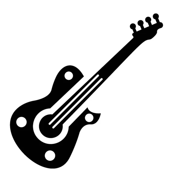 Instrumento Musical Icono Guitarra — Vector de stock