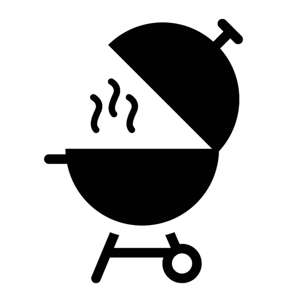 Outdoor Cooking Concept Barbeque Pot — Stock Vector