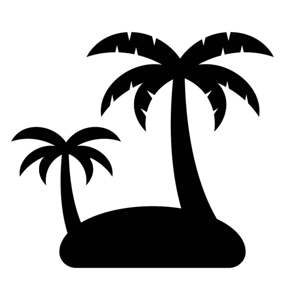 Tropický Ostrov Místo Dovolené — Stockový vektor