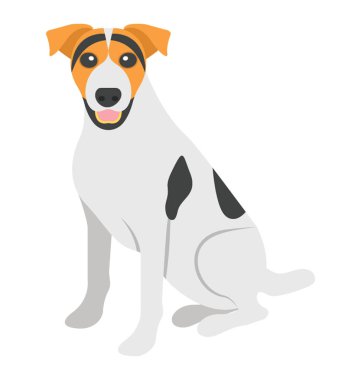 Çizgi film köpek düz simgesi tasarım