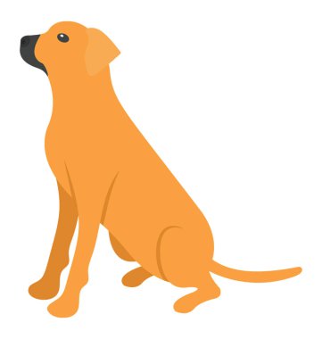 Çizgi film köpek düz simgesi tasarım