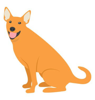 Düz simgesi tasarım doberman köpek