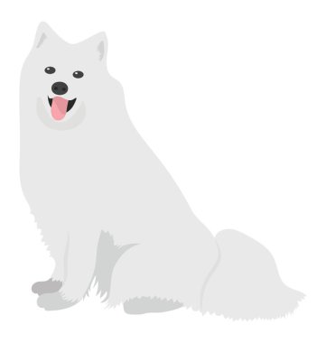 İzole köpek karakter simgesi