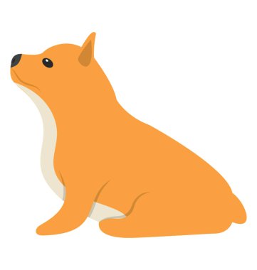 İzole köpek karakter simgesi