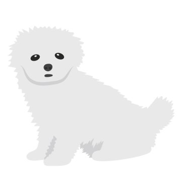 Düz simgesi tasarım köpek karikatür