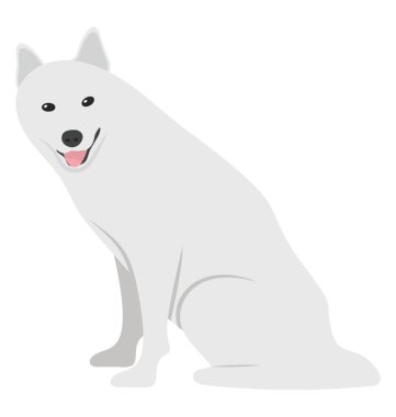 Düz simgesi tasarım köpek karikatür