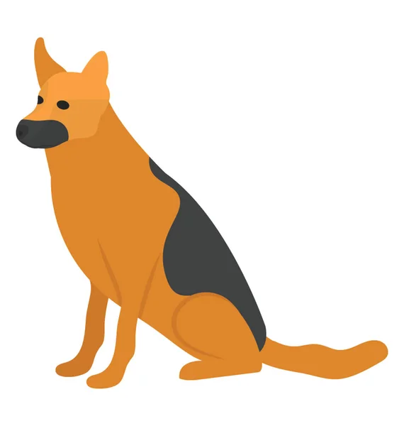 Μεγάλου Μεγέθους Σκυλί Εργασίας Ράτσα Γερμανικός Ποιμενικός — Διανυσματικό Αρχείο
