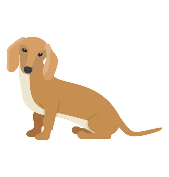 Dibujos Animados Perro Plano Icono Diseño — Vector de stock