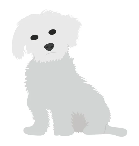 Projeto Ícone Plano Desenhos Animados Cão — Vetor de Stock