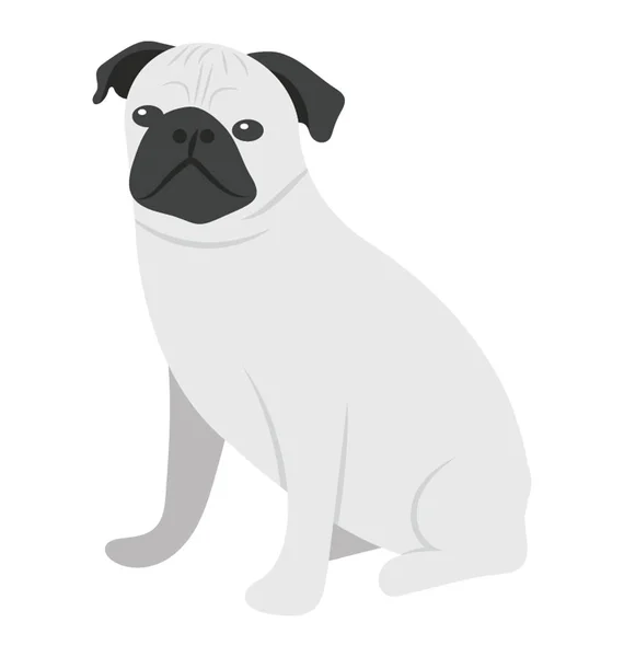 Ikona Znaku Białym Tle Pies — Wektor stockowy