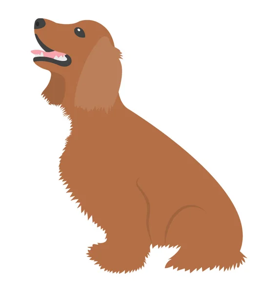 Плоский Дизайн Иконы Собачьего Мультфильма — стоковый вектор