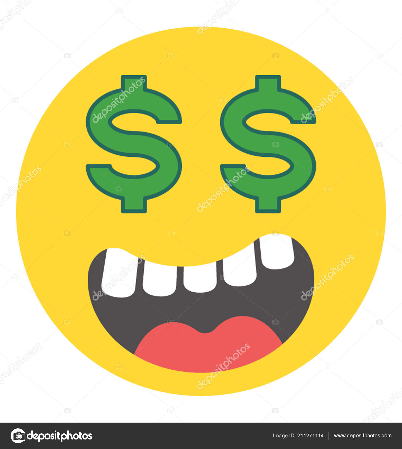 Greedy Emoji Dollar Eyes Stock Vector C Vectorsmarket 211271114 - greedy emoji dollar eyes stock vector
