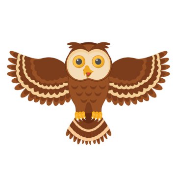 İzole simgesi tasarım baykuş karikatür