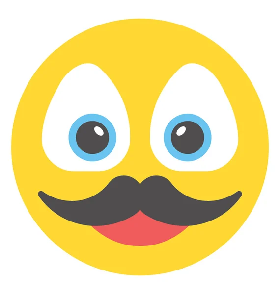 Ícone Emoji Bigode — Vetor de Stock