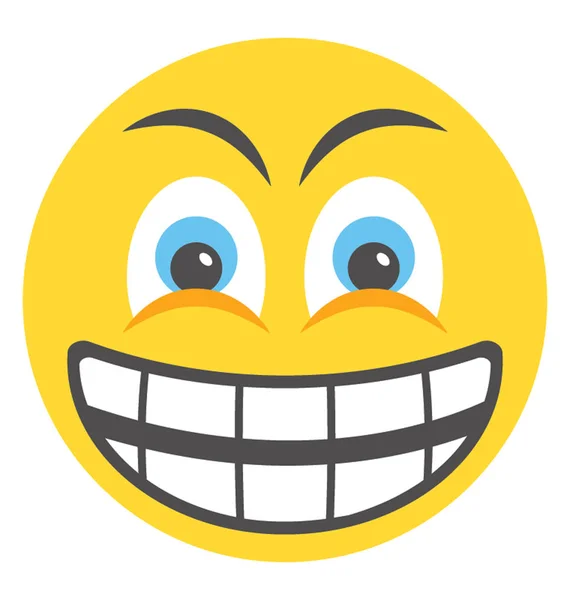 Emoji Flaches Design Zum Ausdruck Von Gefühlen — Stockvektor