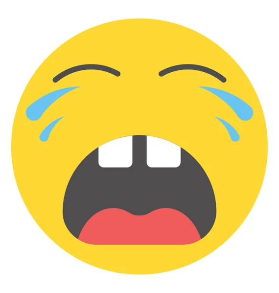 Pleurer Émoji Expression Tristesse — Image vectorielle