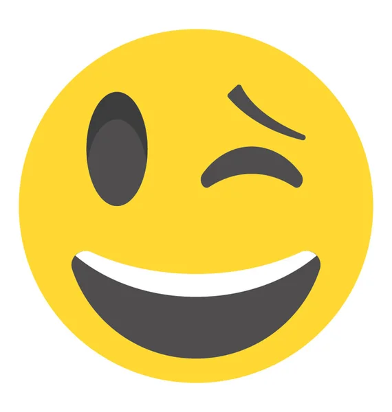 Uma Expressão Louca Expressa Emoji Impertinente — Vetor de Stock