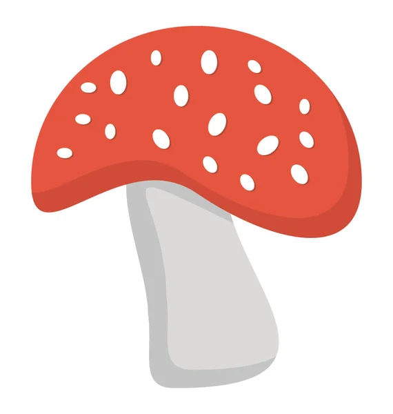 Mushroom Flat Icon Creative Design — Stock Vector