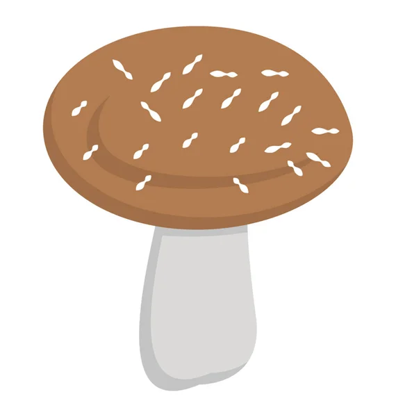 Edible Mushroom Icon Design — Stock Vector