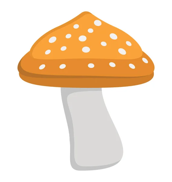 Mushroom Flat Icon Creative Design — Stock Vector