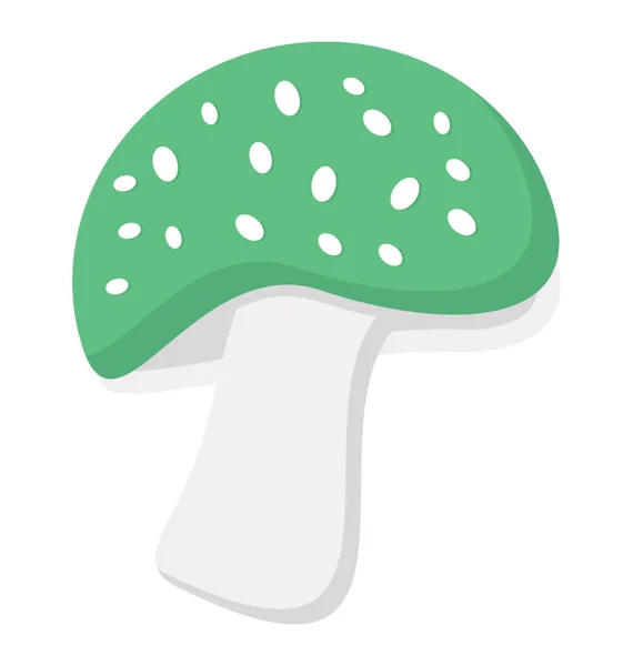 Icône Plate Champignon Design Créatif — Image vectorielle