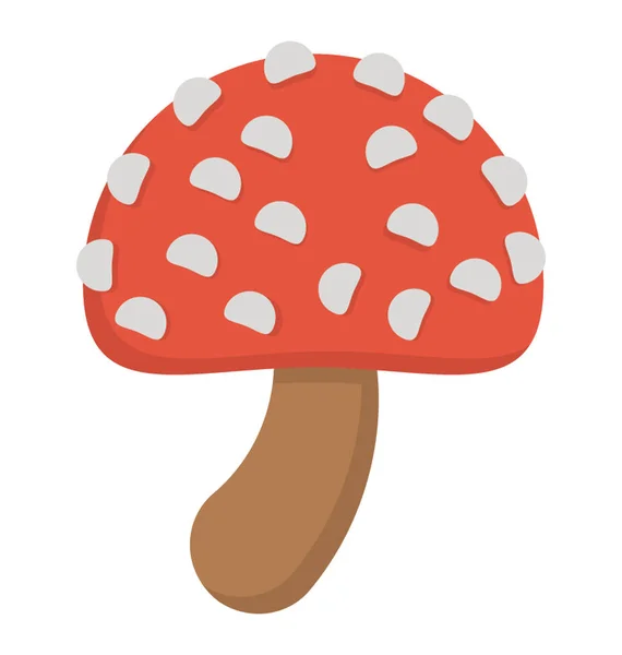 Eetbare Paddenstoelen Pictogram Ontwerp — Stockvector