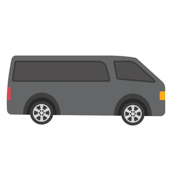 Flat Icon Design Campervan — Stock Vector