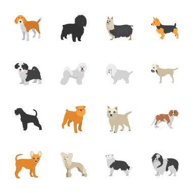 Köpek doğurmak Icons set 