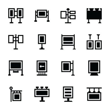 Icon set afiş standları