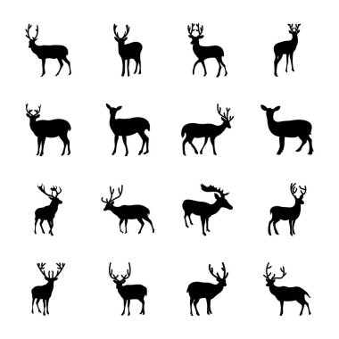 Geyik hayvan Icons 1 set