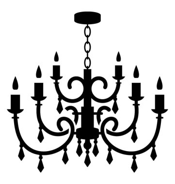 Kristal avize simgesi asılı