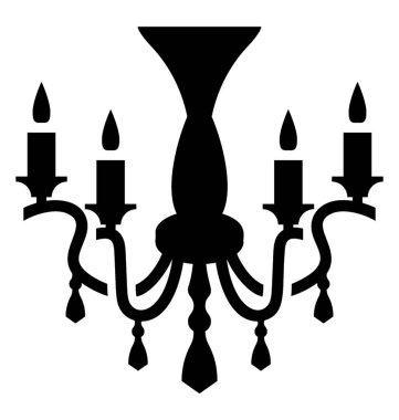 Kristal avize simgesi asılı