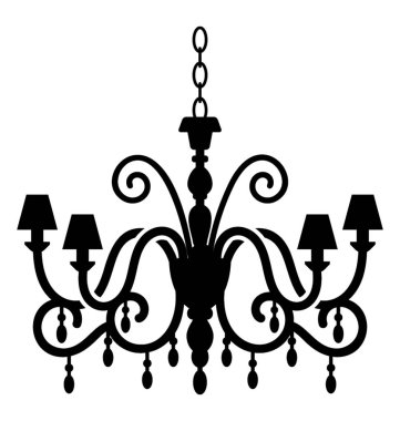 Kristal avize simgesi asılı