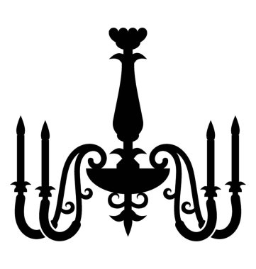 Kristal avize simgesi asılı