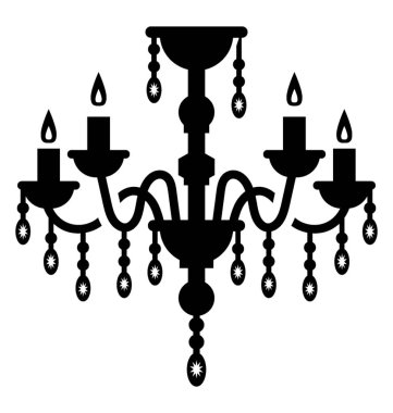 Kristal avize simgesi asılı