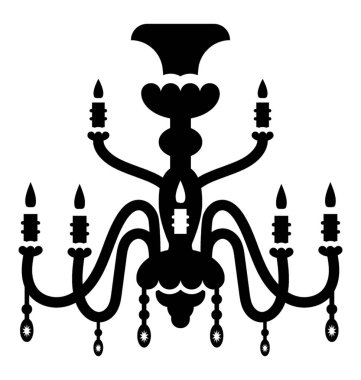 Kristal avize simgesi asılı