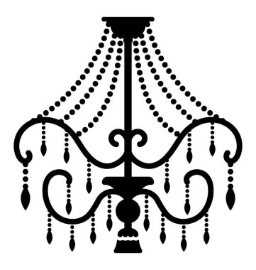 Kristal avize simgesi asılı