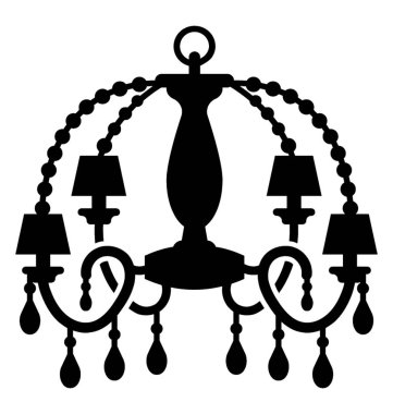 Kristal avize simgesi asılı