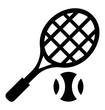 Raket topu ile çim tenisi oyun için