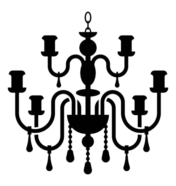 Icône Lustre Cristal Suspendu — Image vectorielle