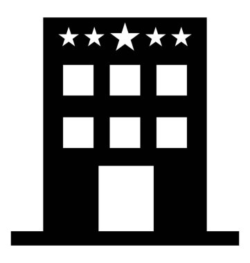 Beş yıldızlı otel kavramı göstermek için bir yapı tasarımı