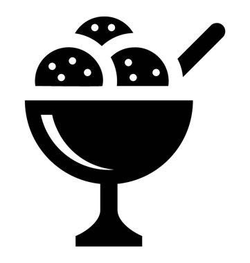 Bir kase dondurma kaşık toz