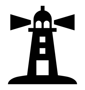 Bir deniz feneri simgesi tasarım