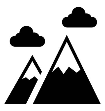 Tepeler karda güneş parlıyor, hill İstasyonu ile kaplı.